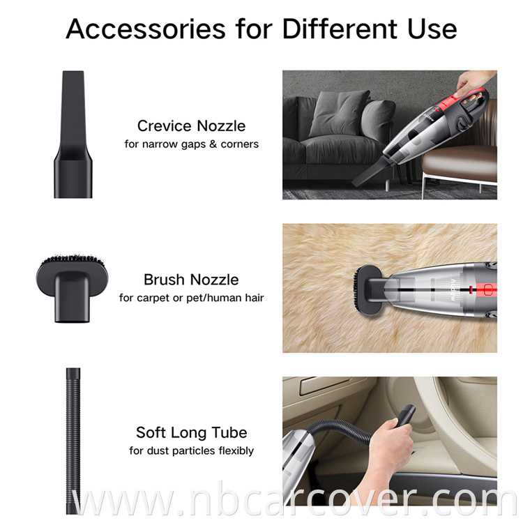 Good quality vehicle cleaning high pressure compressor 8000pa portable wireless usb mini car vacuum cleaner